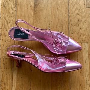 Marc Jacobs Runway Pink Kitten Heel slingback
